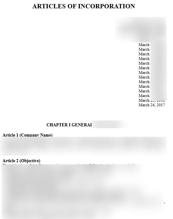 사업자등록증, 정관, 법인등기부등본 영어, 대만어, 중국어역공증 [수원 영통구/용인기흥/동탄/화성] 9