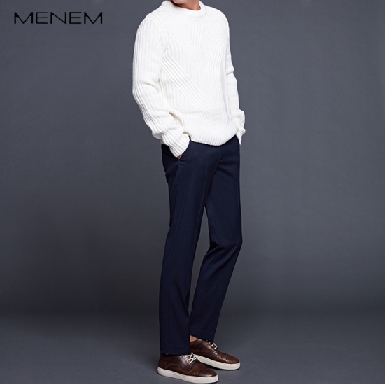  미넴옴므 (미넴옴므) 남성 네이비 정장 팬츠(M18M4PT014)_N5U2 추천해요