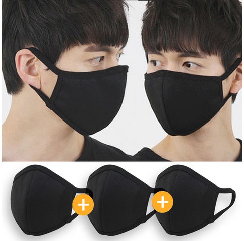  패션마스크 유명브랜드 3D입체 면 마스크 1+1+1 연예인 블랙 검정 패션 솔직후기 
