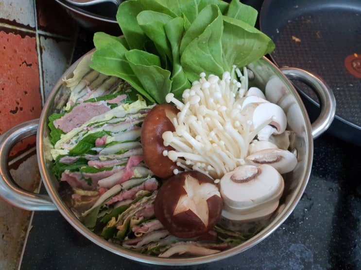  집콕메뉴 간편식 밀키트 밀푀유나베 & 칼국수