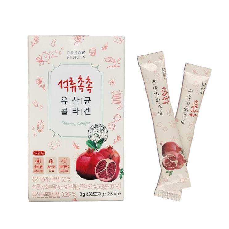  (로켓배송)다람뷰티 석류촉촉 유산균 콜라겐, 3g, 30개 추천해요