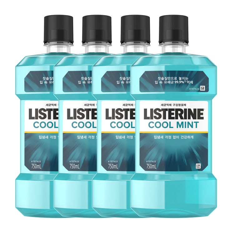 (로켓배송)리스테린 쿨민트 세균억제 구강청결제, 750ml, 4개 추천해요 (로켓배송)리스테린 쿨민트 세균억제 구강청결제, 750ml, 4개 추천해요