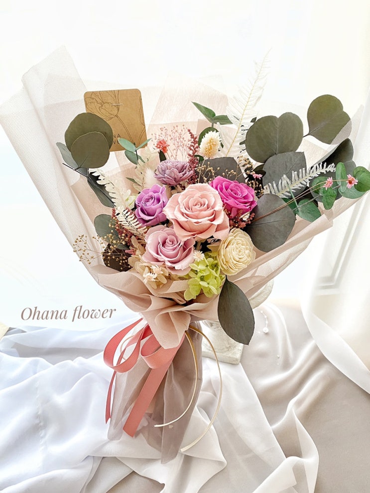  오하나플라워 프리저브드꽃다발 :: 부산 수영 해운대 플라워스튜디오 Ohanaflower