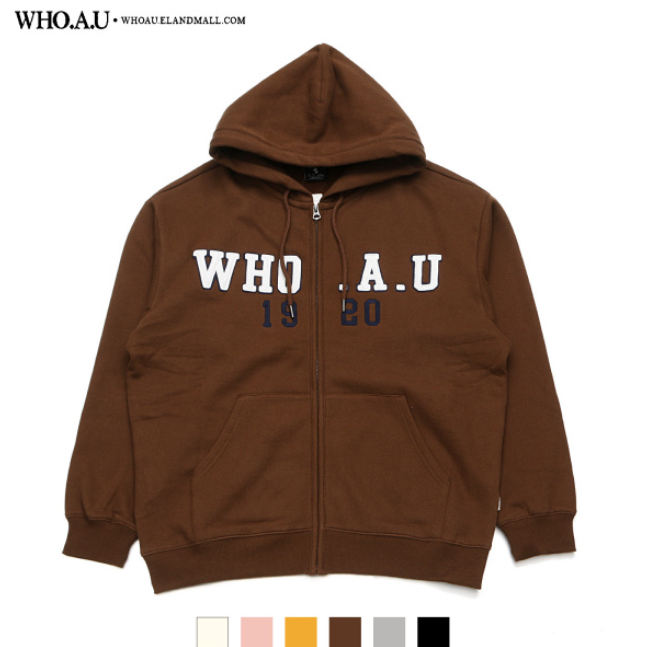  후아유 오버핏 오리지널 패치 후드집업 WHMZ94902U
