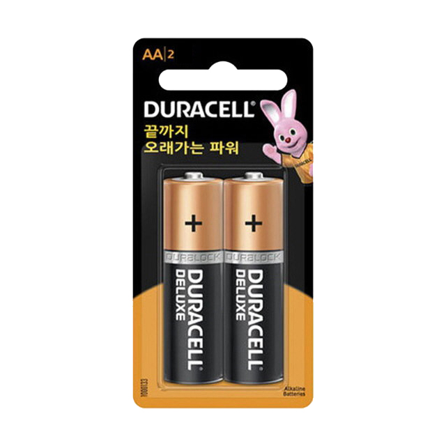 듀라셀 알카라인 건전지 AA 2입