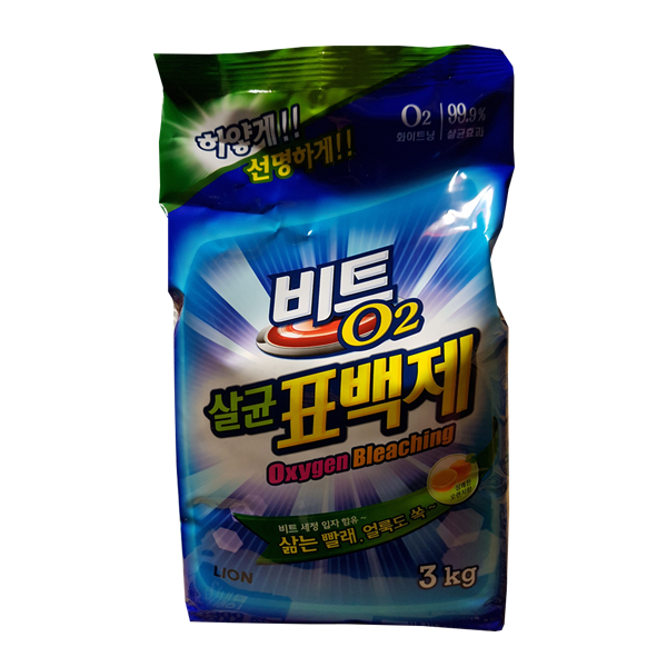  비트 O2살균표백제 3kg 리필 1개