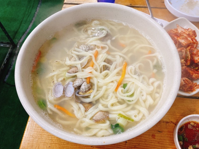 오이도 바지락칼국수 맛있는집 :D 덕섬 바지락칼국수, 해물파전