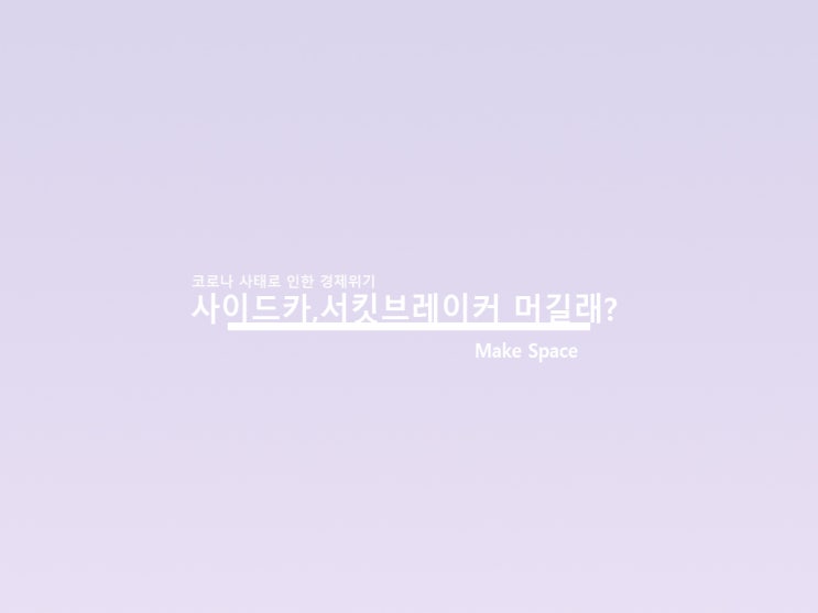  사이드카 써킷브레이커 도대체 뭐길래 국가경제위기