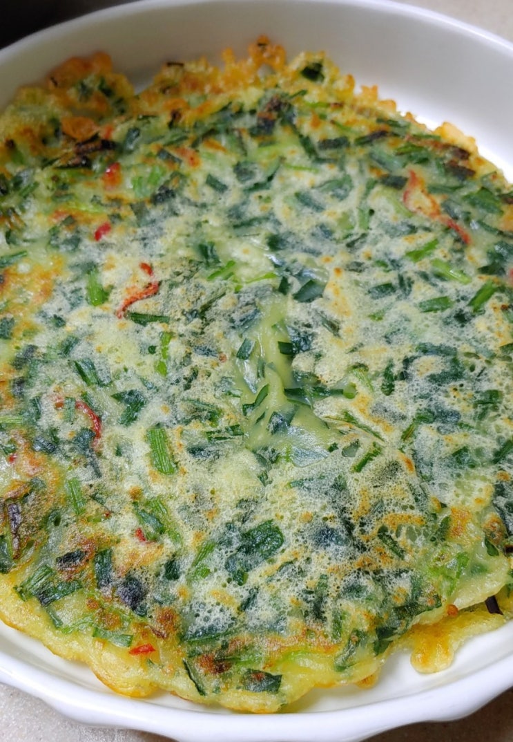  아빠표 간식 아이들과 부추전 해묵기