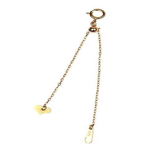   네잎 클로버 adjuster 파트 10금 핑크 골드 10k K10 adjuster 체인 약10cm 레이디스 여성Sa328