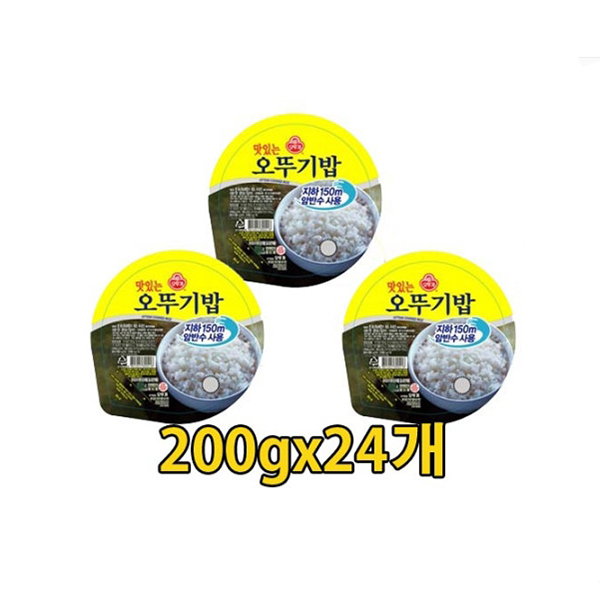 오뚜기맛있는오뚜기밥200gx24개햇반쎈쿡찰진밥즉석밥캠핑 단일상품