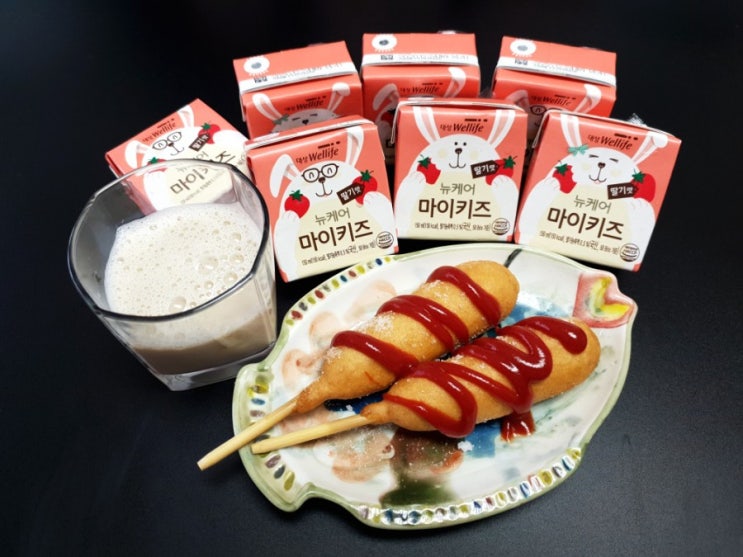  뉴케어 마이키즈 딸기맛 돌아기간식 아이음료 멸균유 아주 맛있어요
