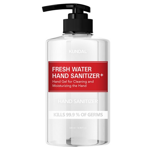  손소독제 대박 좋은 쿤달 프레시 워터 핸드 세니타이저 손소독제, 500ml, 1개 제품 