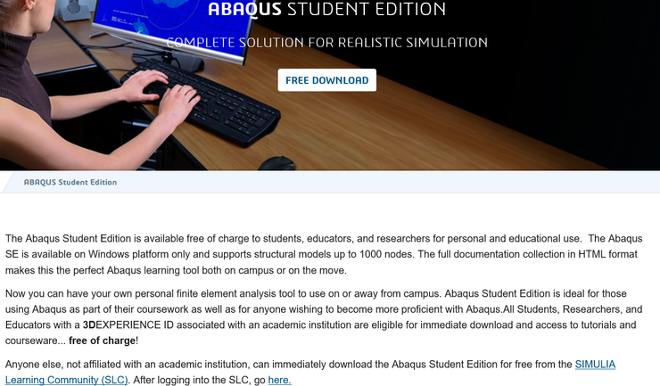 무료 유한요소프로그램 다운로드(Free FEM program download) -Abacus