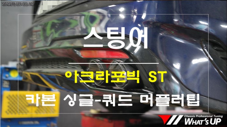  스팅어 리얼 아크라포빅 ST 싱글 쿼드 듀얼 트윈 머플러팁 - 인천 튜닝샵 와츠업