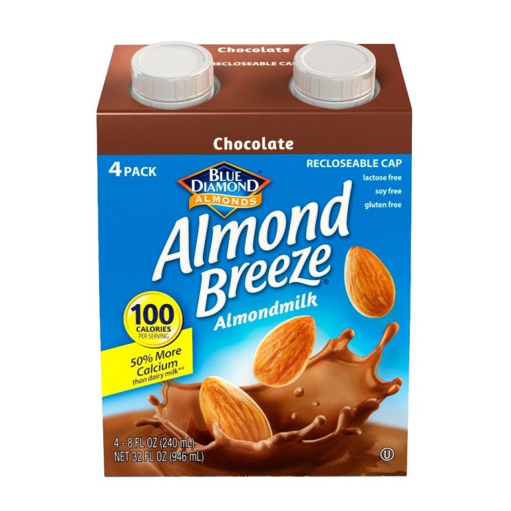  Almond 브리즈 데어리 프리 아몬드밀크 초콜릿 8 Floz 4팩 1개