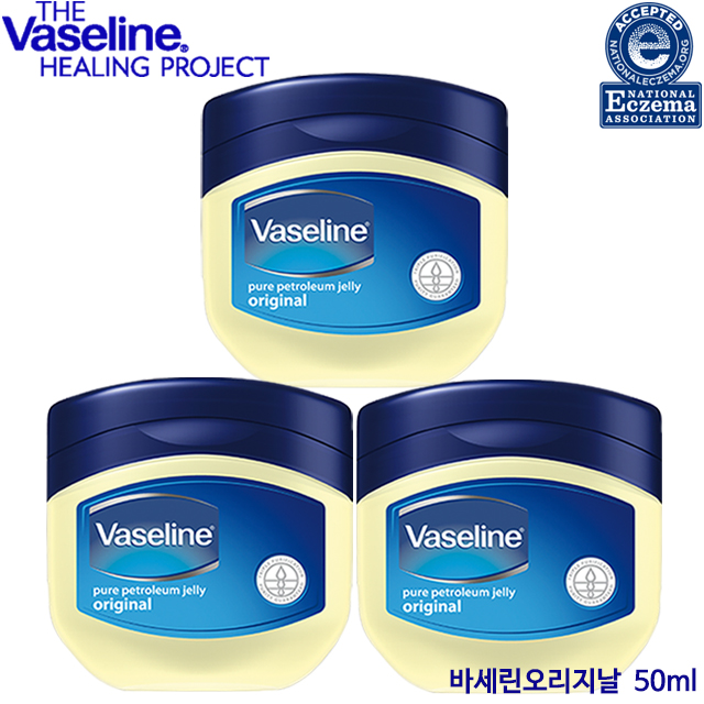  바세린 퓨어 스킨 젤리 오리지널 바디크림, 3개, 50ml