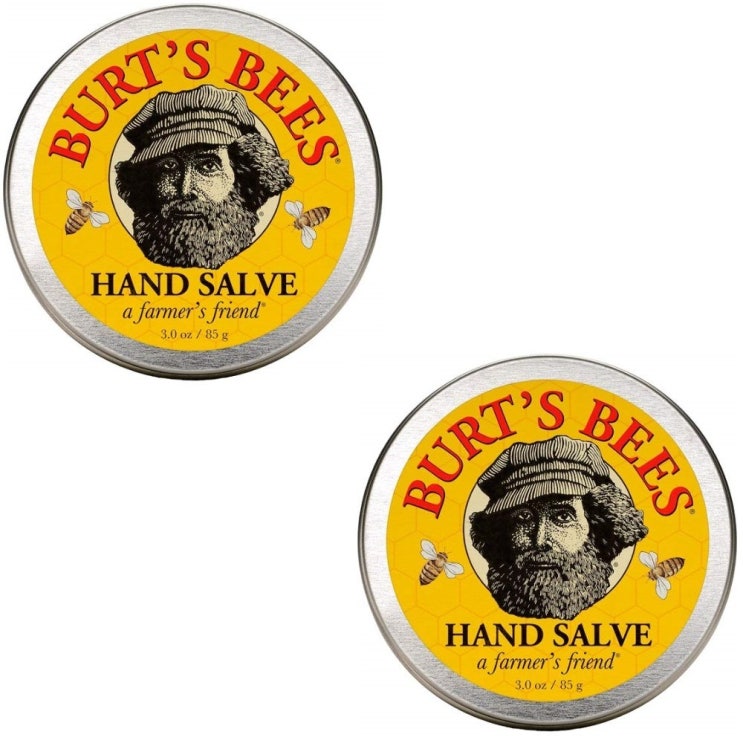 버츠비 립 밤 핸드 샐브 틴 2개입 Burt's Bees 100% Natural Hand Salve - 3 Ounce Tin, 1set, 단일상품