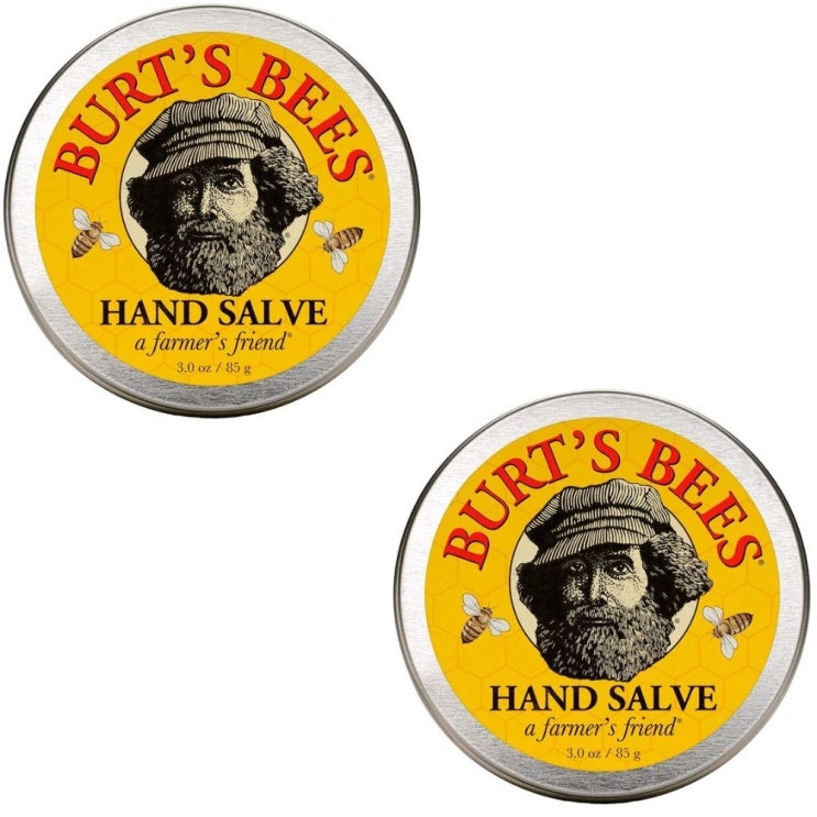  버츠비 립 밤 핸드 샐브 틴 2개입 Burt's Bees 100% Natural Hand Salve - 3 Ounce Tin, 1set, 단일상품