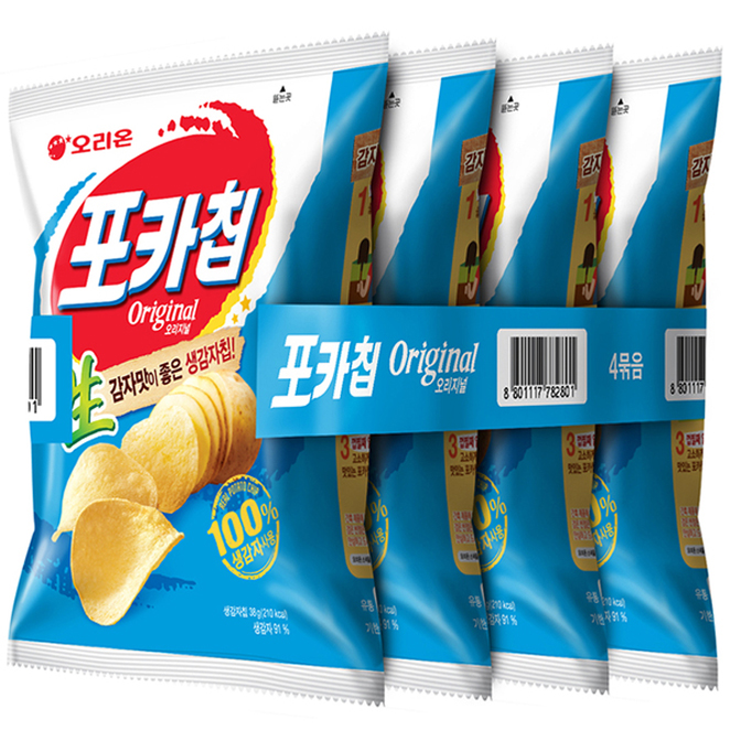  오리온 포카칩 오리지널 38g 4개입
