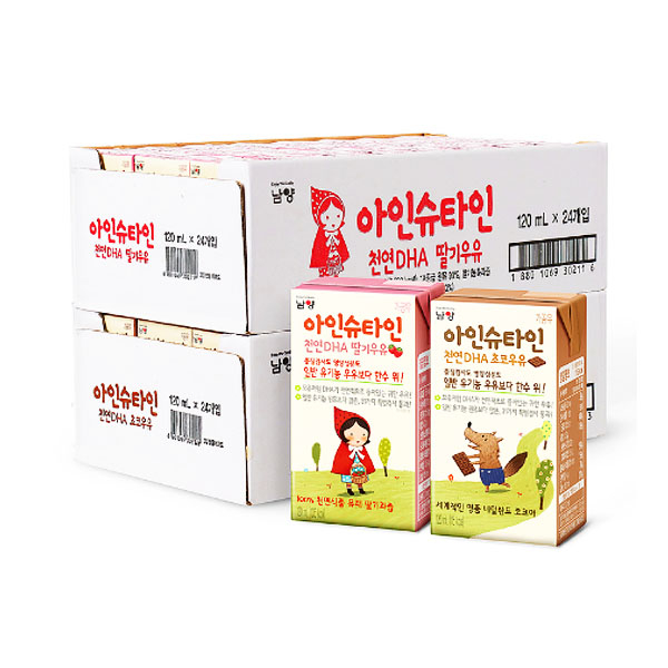  아인슈타인 천연 DHA Plus 우유 120ml x 48개  혼합 48입