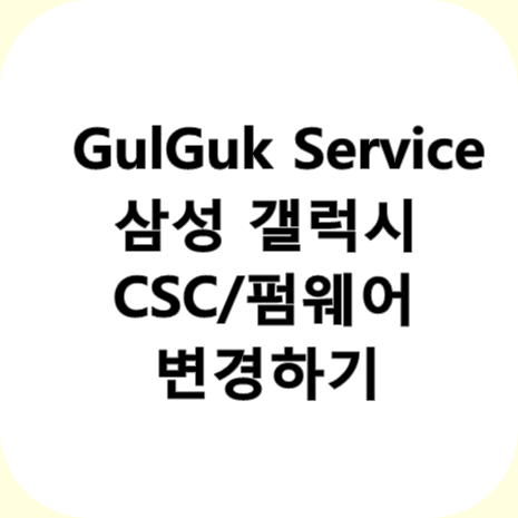 SAMKEY 없이 삼성 갤럭시 CSC 통신사 펌웨어 변경