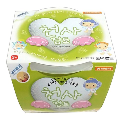  지점토 유명브랜드 도너랜드 천사점토 140g, 1개, 하양 제품 