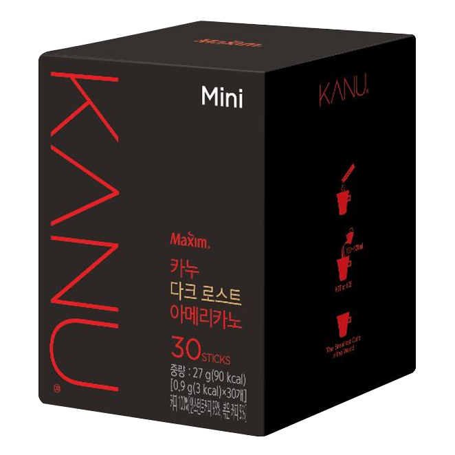  카누 다크 로스트 아메리카노 미니 원두커피믹스 27g 1개