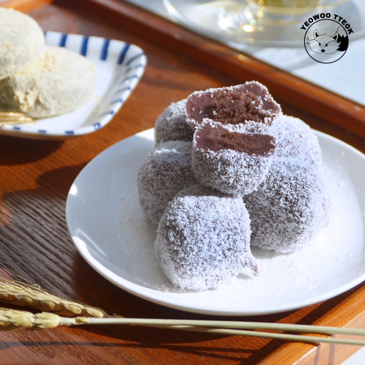   국내산 팥앙금 흑미찹쌀떡 찹쌀모찌 아이스찰떡 디저트 영양떡 아침대용떡 시험선물