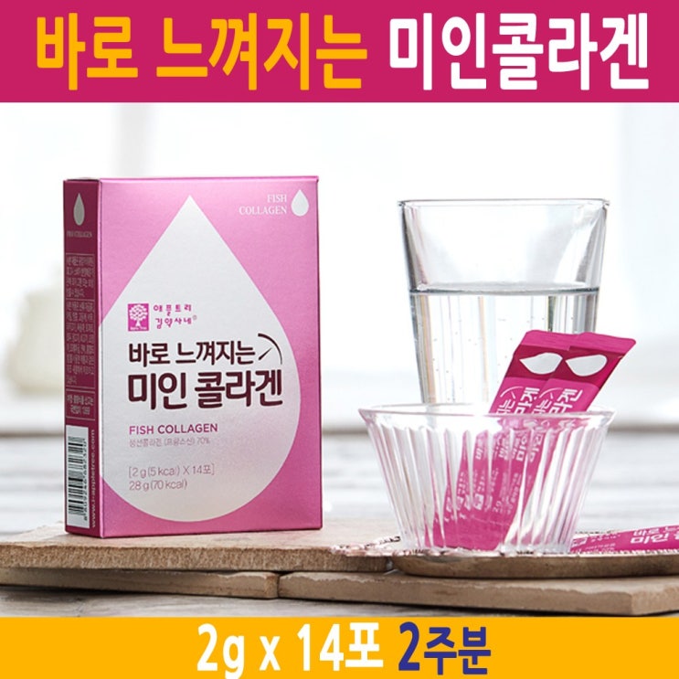   애플트리김약사네 저분자 피쉬콜라겐 어류 먹는 미인 콜라겐 가루 분말 히알루론산 프랑스산 1박스 28g