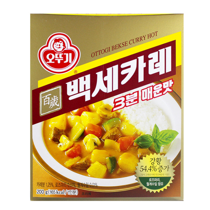  오뚜기 3분 백세카레 매운맛 200g 24개