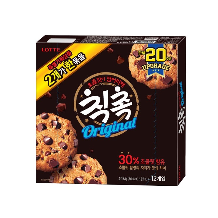  롯데 칙촉 오리지널 168g 2개