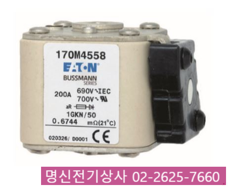 170M EATON BUSSMANN(부스만 휴즈 퓨즈) Square body fuses 690Vac 700Vac 40 to 2000A 200Ka  Flush-end contact