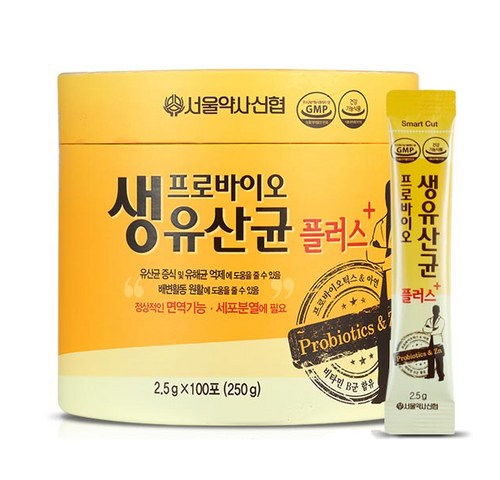  유산균 핫템 서울약사신협 프로바이오 생유산균 플러스 100포, 250g, 1개 구입