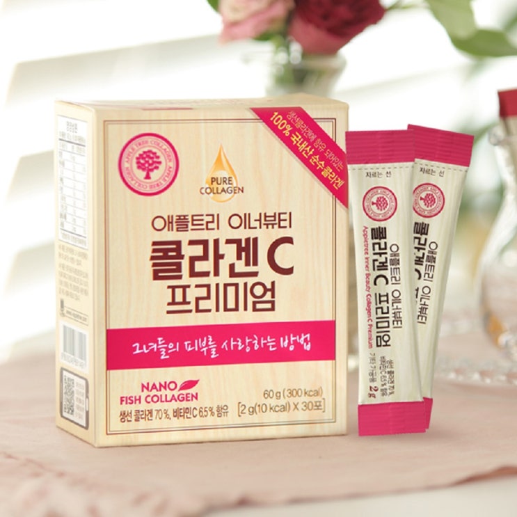   애플트리 어류콜라겐 가루 저분자 트리펩타이드 먹는 피쉬 생선껍질 히알루론산 비타민c 알로에겔 유산균 이너뷰티티 엘라스틴 남성 여성 피부 영양제