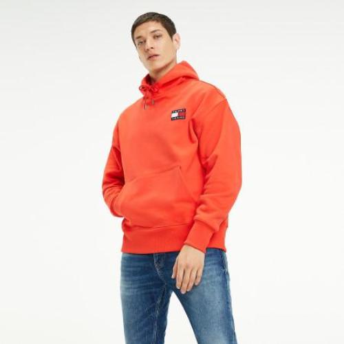   Tommy Hilfiger Tommy Hilfiger TOMMY JEANS BADGE HOODIE DM06593 Flame Scarlet