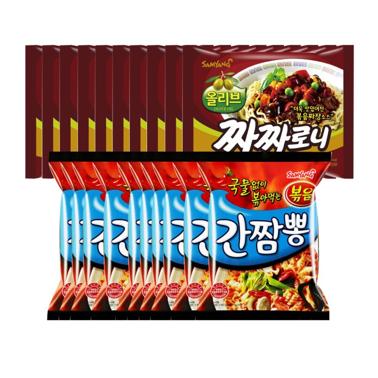  봉지볶음간짬뽕 10개  봉지짜짜로니 10개 1세트