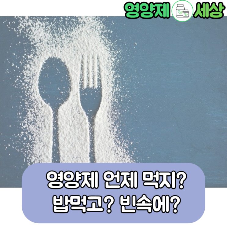  영양제 먹는 시간, 밥먹고 먹을까? 밥먹기 전에 먹을까?