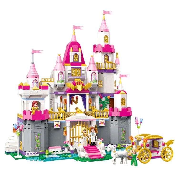  이앤오 Princess Leah 엔잴 캐슬 2612 레고호환블록, 혼합 색상