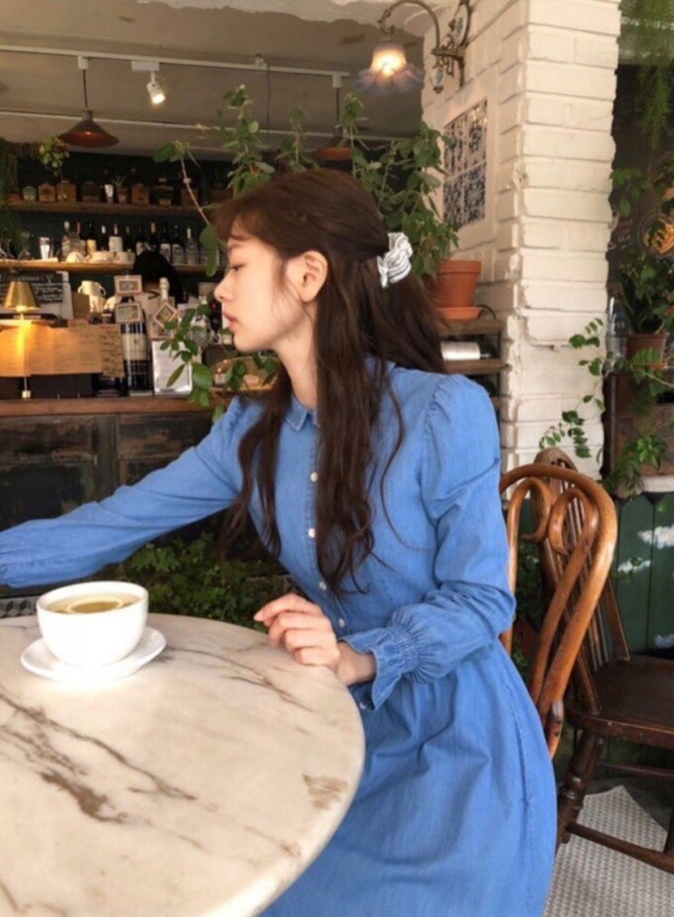  아크로:정소민 인스타패션-[퍼프 원피스&크롭자켓]