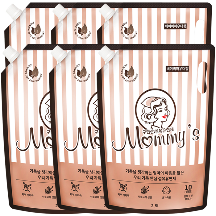 마미스 구연산 섬유유연제 베이비파우더향, 2.5L, 6개 추천해요 마미스 구연산 섬유유연제 베이비파우더향, 2.5L, 6개 추천해요