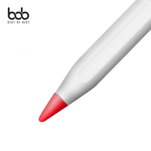 [바보사랑]bob 애플펜슬 펜촉 전용 보호커버 펜슬팁 보호캡 Pencil 1세대 2세대 공용 필기감 펜슬케미꽂이, 1개, 펜촉보호캡(펜슬팁)/투명(1개입)