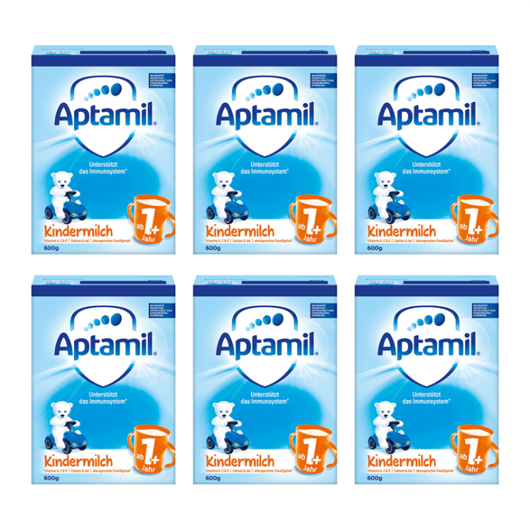 압타밀 킨더밀쉬 1+ 600g x6통 x8통 독일분유, 6팩