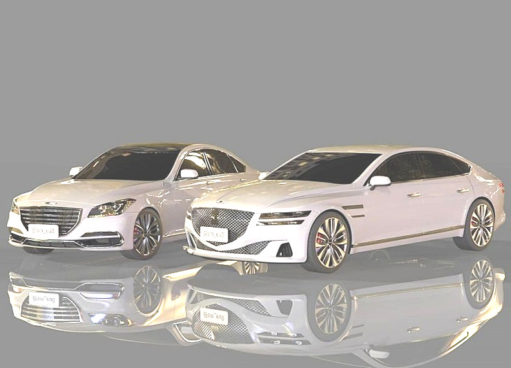  GENESIS G80 White 2020 vs 2019 comparison / 제네시스 G80 화이트 신형 vs 구형 비교 / G80 풀체인지