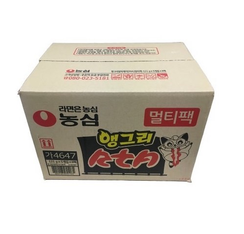  봉지라면 신상 너구리 앵그리RtA 121g, 5개 제품