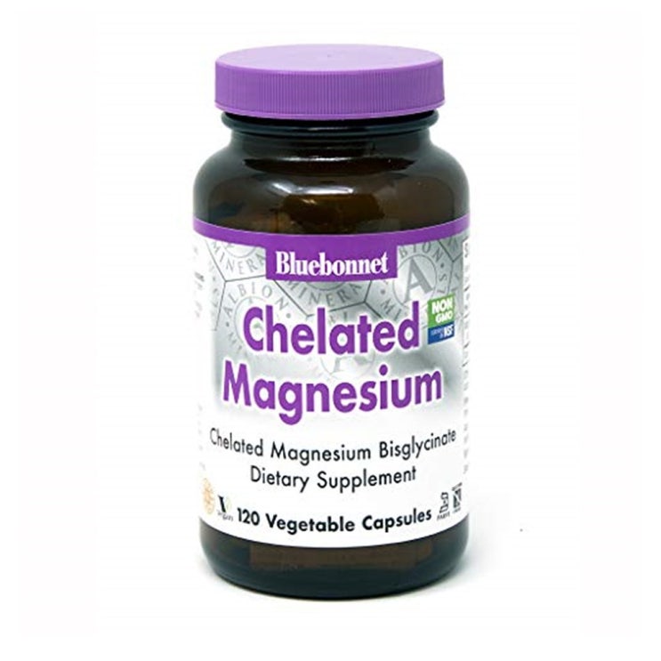  BlueBonnet Bluebonnet Nutrition Albion Chelated Magnesium 블루보닛 알비온 킬레이트 마그네슘 200