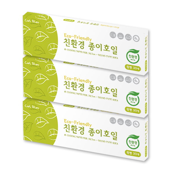 씨엘블루 친환경 종이호일 원형30매 세트, 3개 추천해요 씨엘블루 친환경 종이호일 원형30매 세트, 3개 추천해요