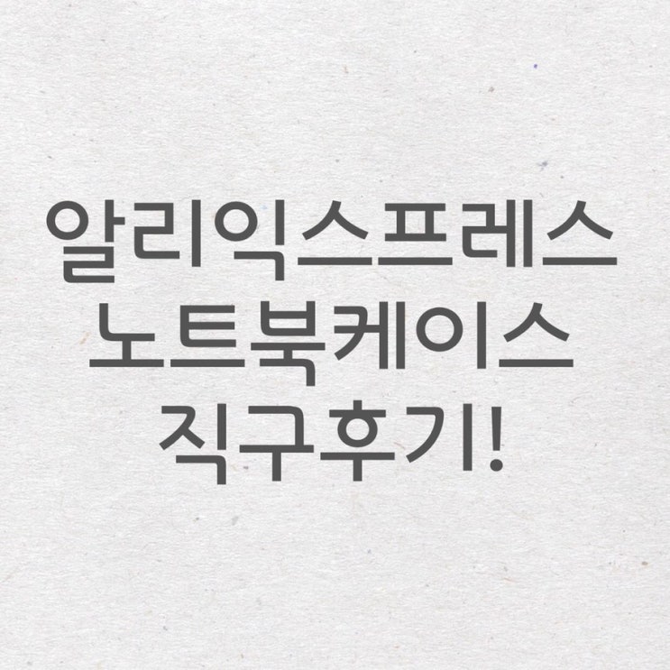  알리에서 직구한 노트북케이스 맥북케이스 후기!