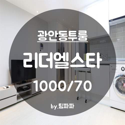  [부산 수영역/광안동] 신축 풀옵션 미니투룸 리더엘스타