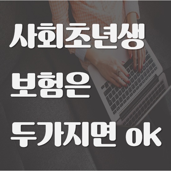  사회초년생보험 두 가지만 준비하면 OK!